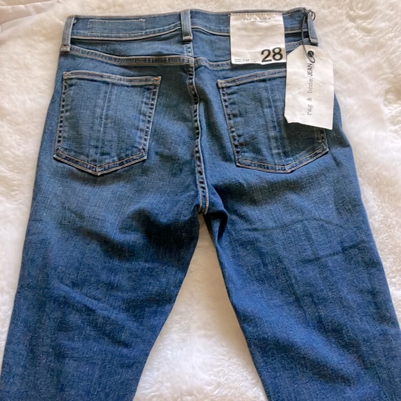 Rag & bone jeans brand new, soft, stretchy, stylish dark wash jeans, high rise - Picture 7 of 11